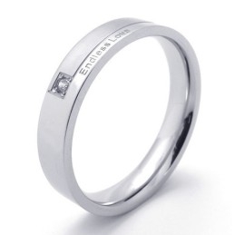 Anillo De Titanio De Calidad Estable, Con Forma Elegante Y Color Brillante.