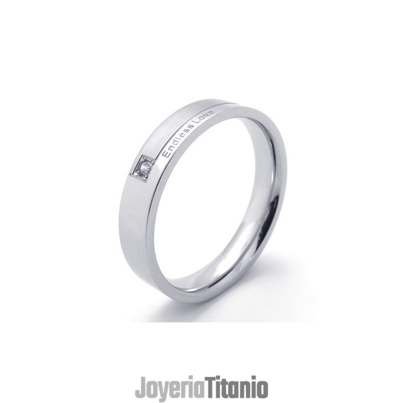 Anillo De Titanio De Calidad Estable, Con Forma Elegante Y Color Brillante.