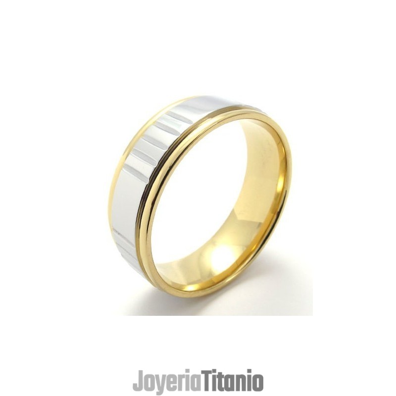 Anillo De Titanio De Fabricación Experta, Color Brillante Y Duradero.