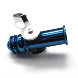 Collar Con Colgante De Cañón De Titanio Puro Azul Para Hombre 6466
