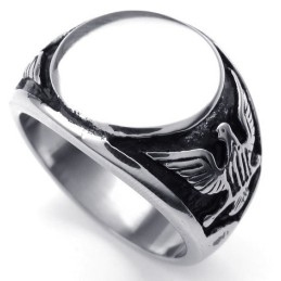 Anillo De Titanio Duradero Con Patrones De Moda, Colores Brillantes