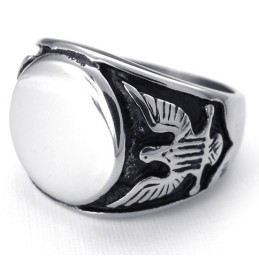 Anillo De Titanio Duradero Con Patrones De Moda, Colores Brillantes